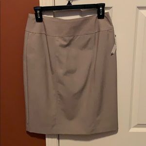 Khaki Beige Pencil Skirt